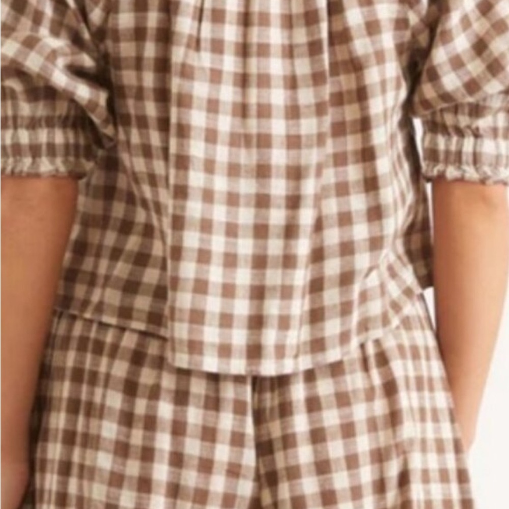 Apiece Apart Casa Gingham Matching Set. Size M. Excellent condition.